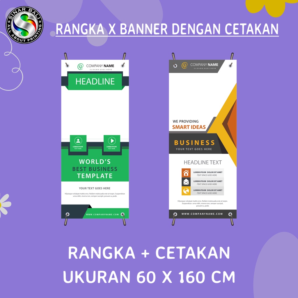 Jual CETAK X BANNER + VisuaL Ukuran 60 x 160 Cm | Shopee Indonesia