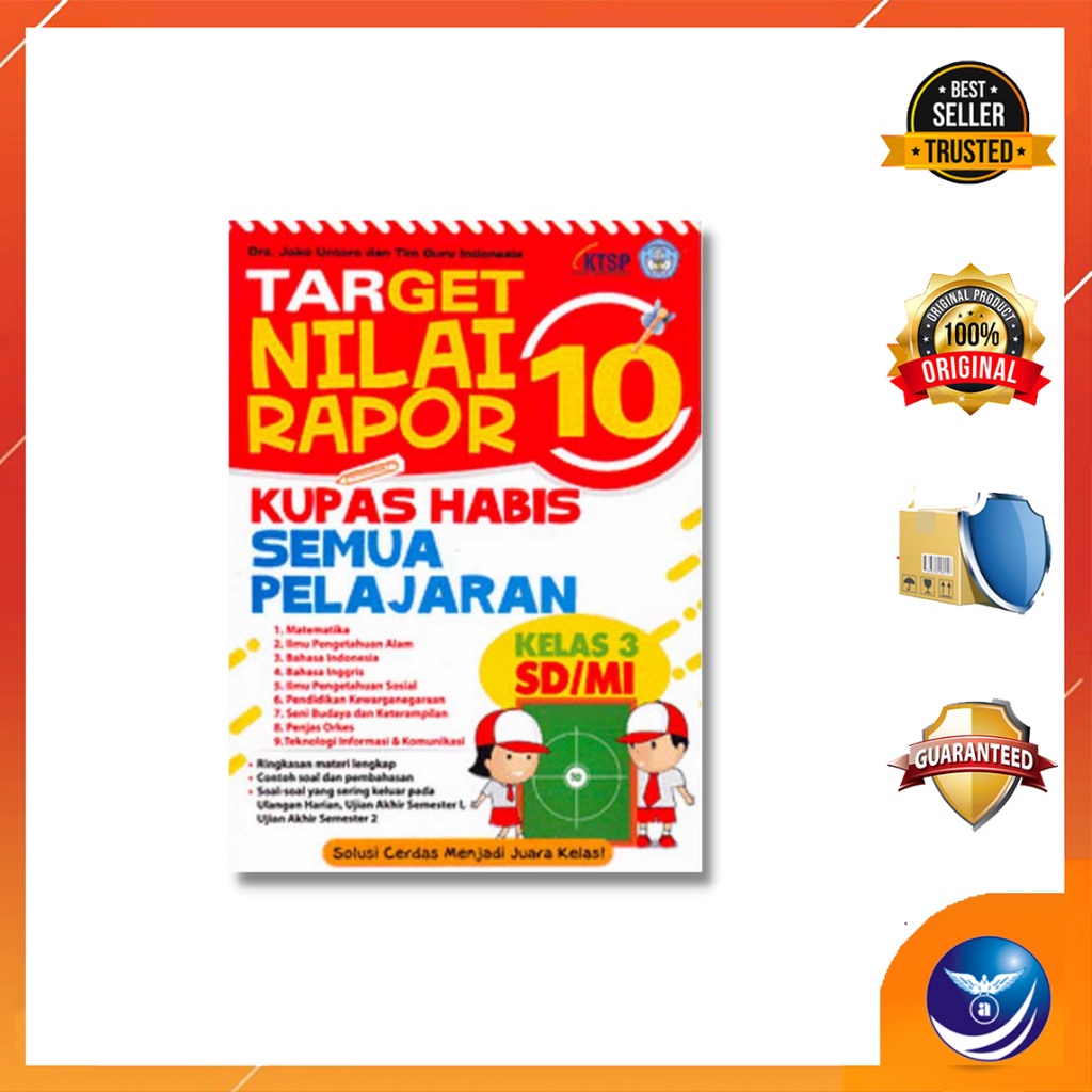 Jual BUKU TARGET NILAI RAPOR 10; KUPAS HABIS SEMUA PELAJARAN KELAS 3 SD ...