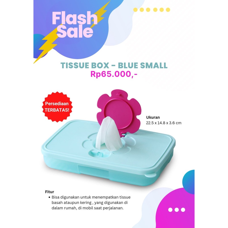Jual TUPPERWARE TISSUE BOX - BLUE SMALL ( TEMPAT TISSUE ) | Shopee ...