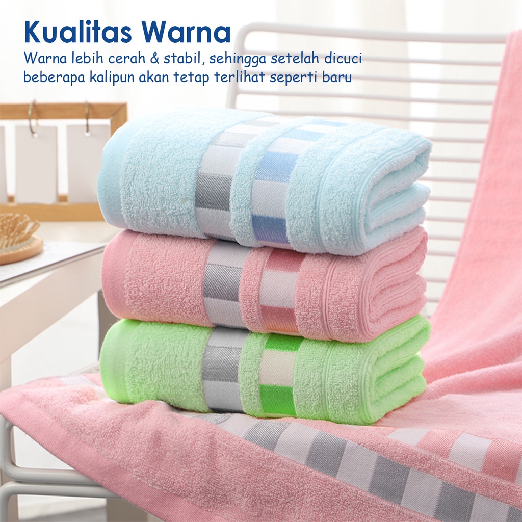 Set Handuk Truly Lou Striped untuk Kamar Mandi, Indonesia