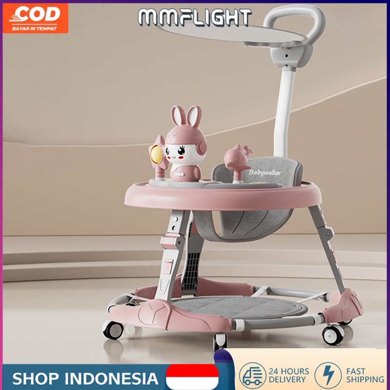 Jual Mmflight Baby Walker Lipat Mainan Musik Walker Alat Bantu Jalan ...