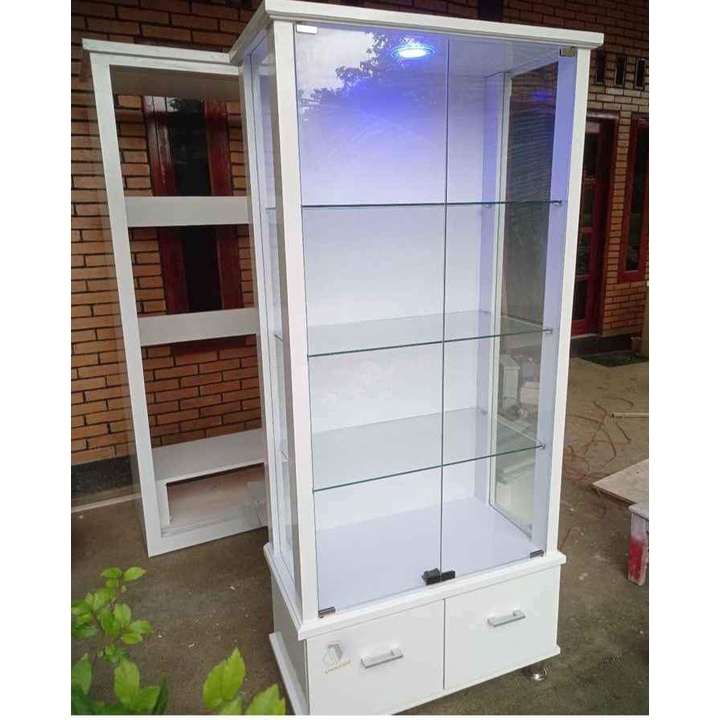 Jual Lemari Kaca Hias Minimalis / Lemari Tas / Lemari Sepatu | Shopee