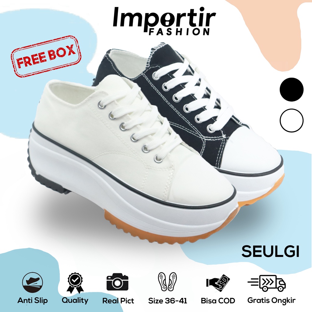 Jual Importirfashion Seulgi Sepatu Sneakers Wanita Kanvas Korea Import