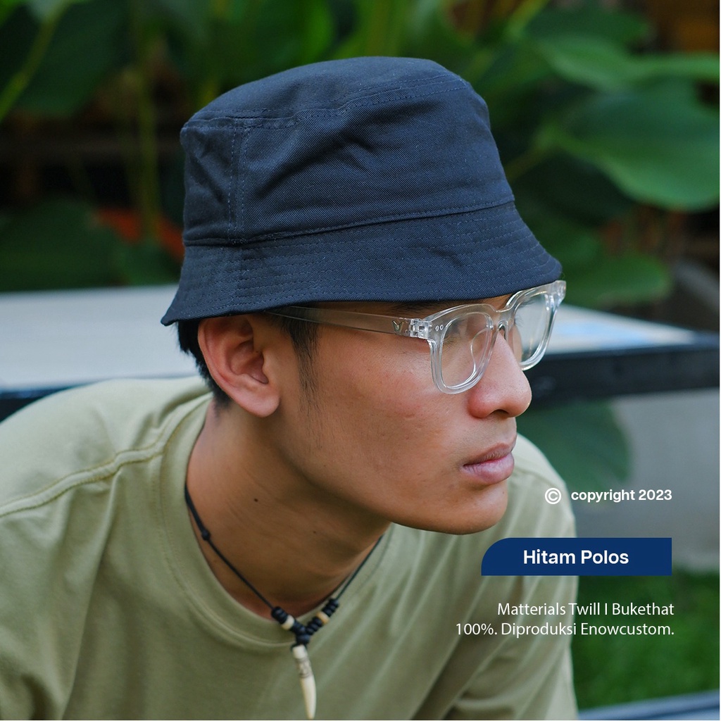 Jual Enow - Bucket Hat / Topi Bucket Premium Polos Custom Desain Suka ...