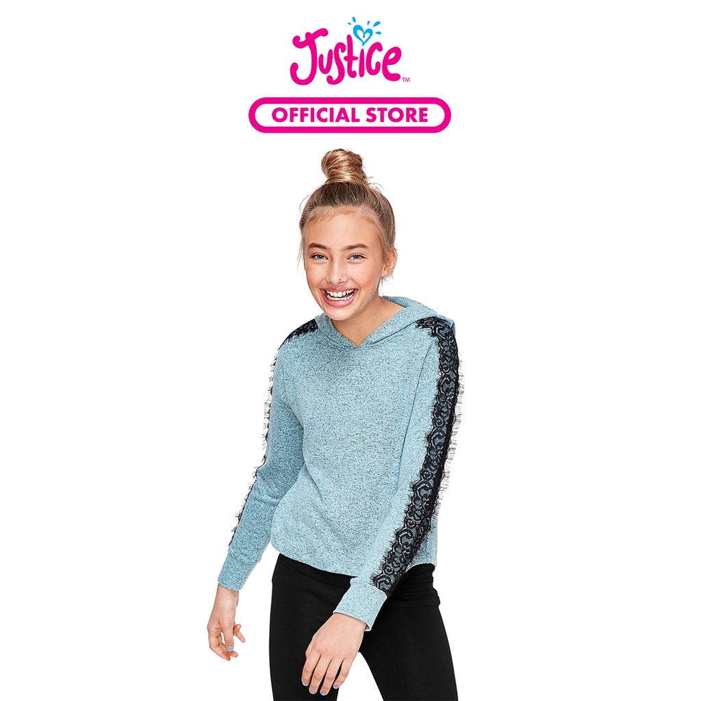 Jual Justice Girls Lace Snuggly Soft Hoodie - Sweater Anak Perempuan ...