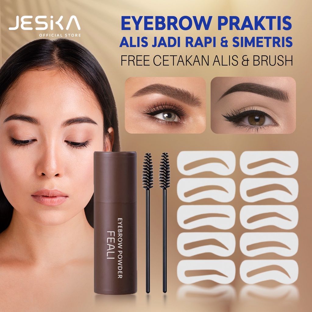 Jual Eyebrow powder official feali zozu stempel alis eyeliner bagus set