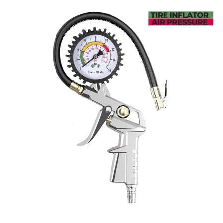 Allefix Alat Isi Ukur Angin Tire Pressure Gauge Inflator 3 IN 1 6624