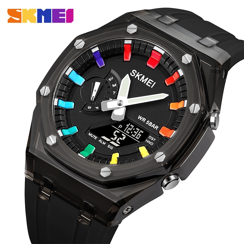 Jual SKMEI 2100 Jam Tangan Pria Wanita Digital Analog Sport Watch ...