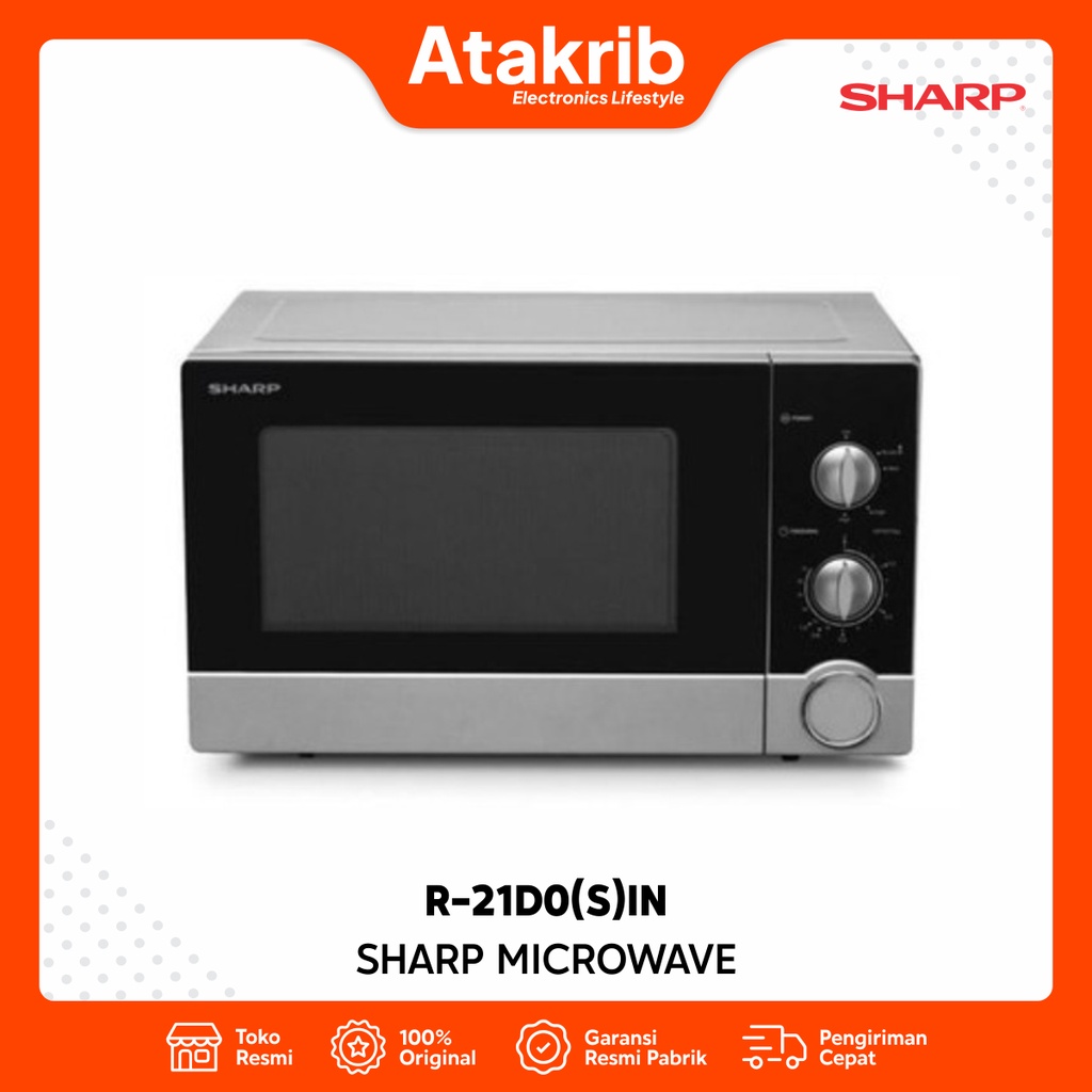 Sharp Microwave R 223DA BK 23 Liter Low Watt Hemat Listrik Garansi