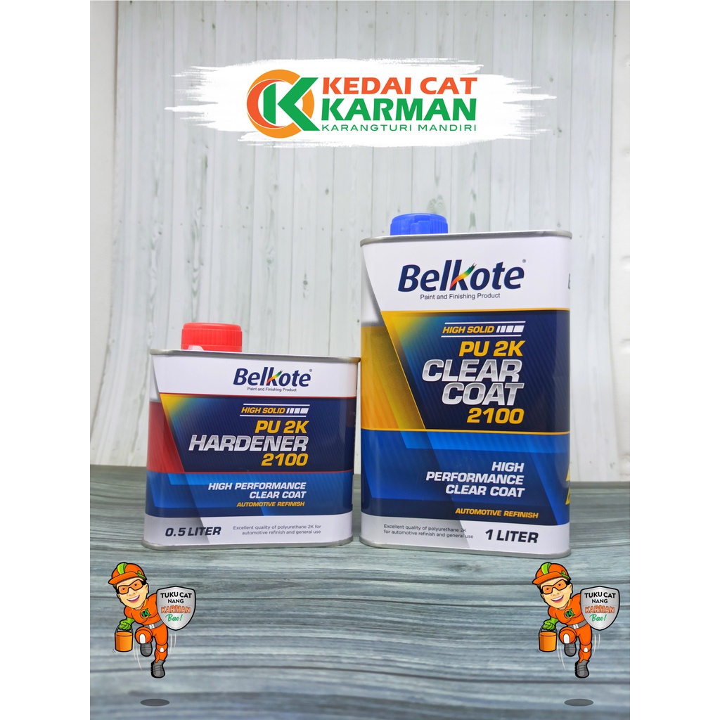 Jual CLEAR COAT / CLEAR / PERNIS BELKOTE PU 2K HIGH SOLID 2100 1,5L ...