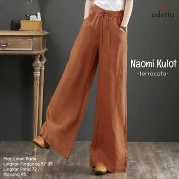 Celana Kulot Jumbo Wanita Linen NAOMI