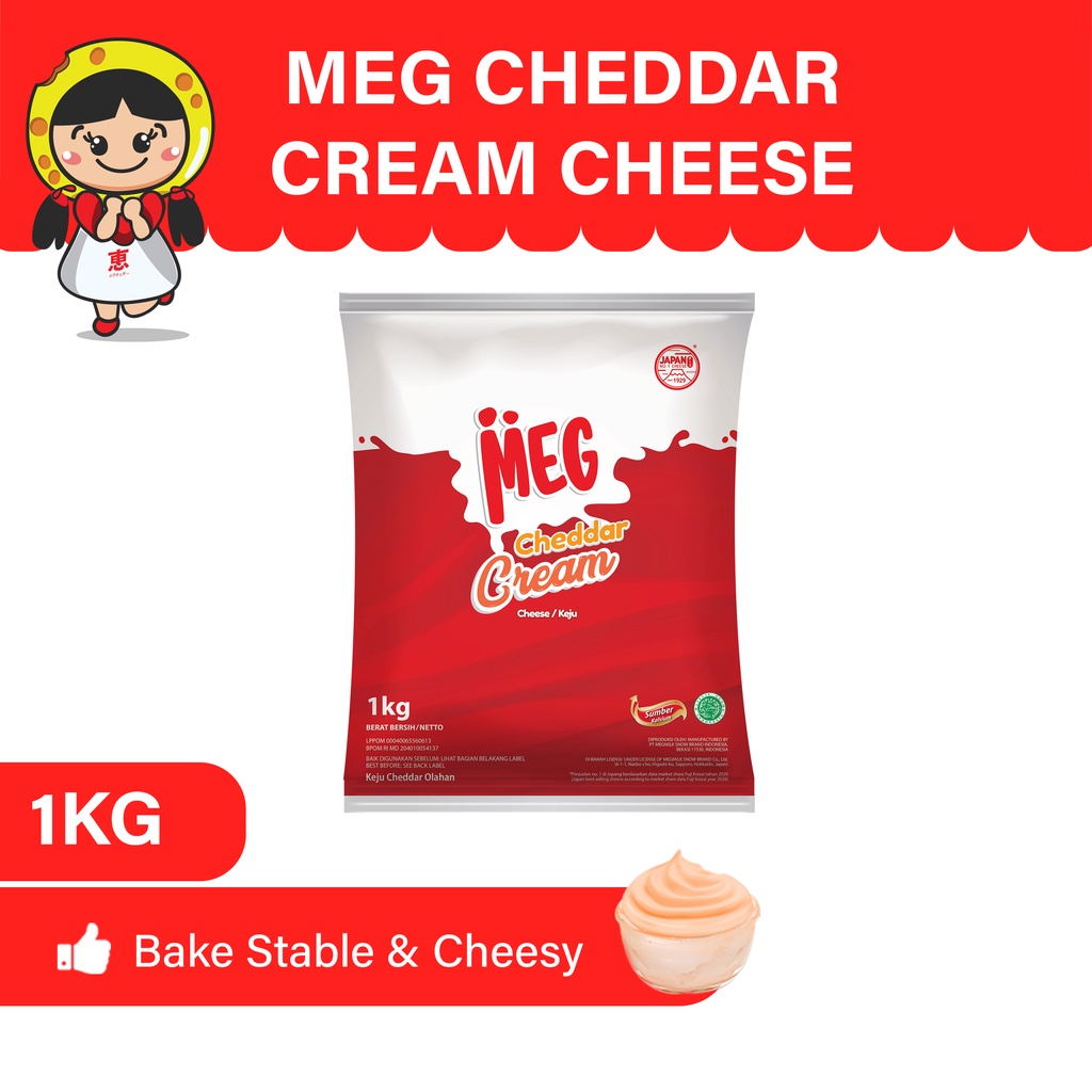 Jual MEG Cheddar Cream Keju 1 Kg | Shopee Indonesia