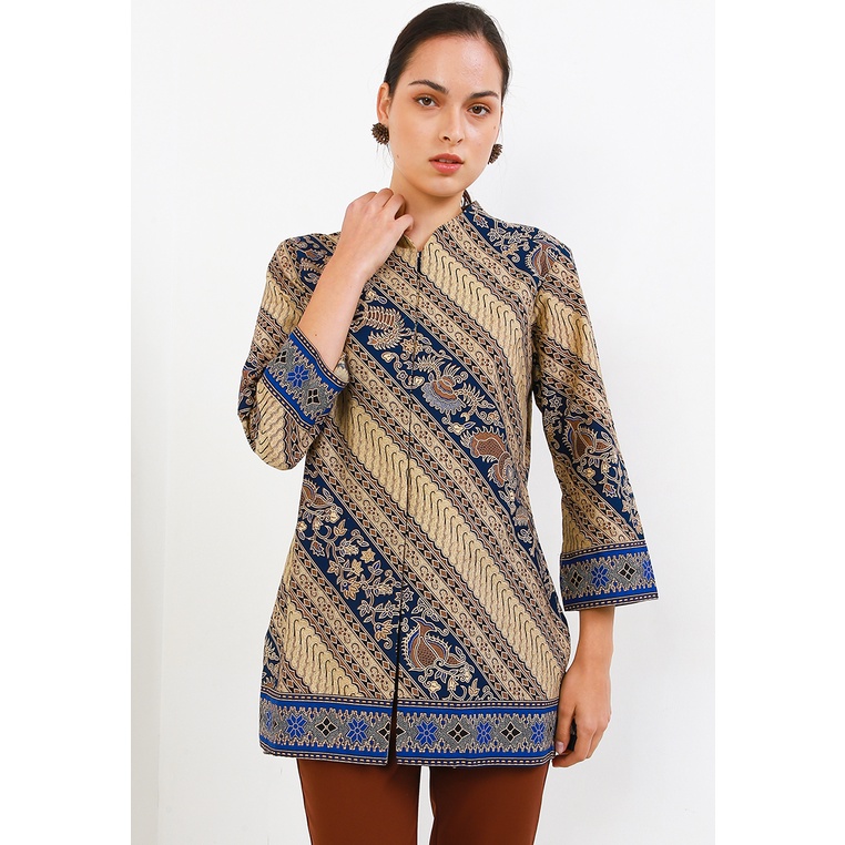 Jual Danar Hadi Blouse Batik Motif Lereng Modang - Biru | Shopee Indonesia