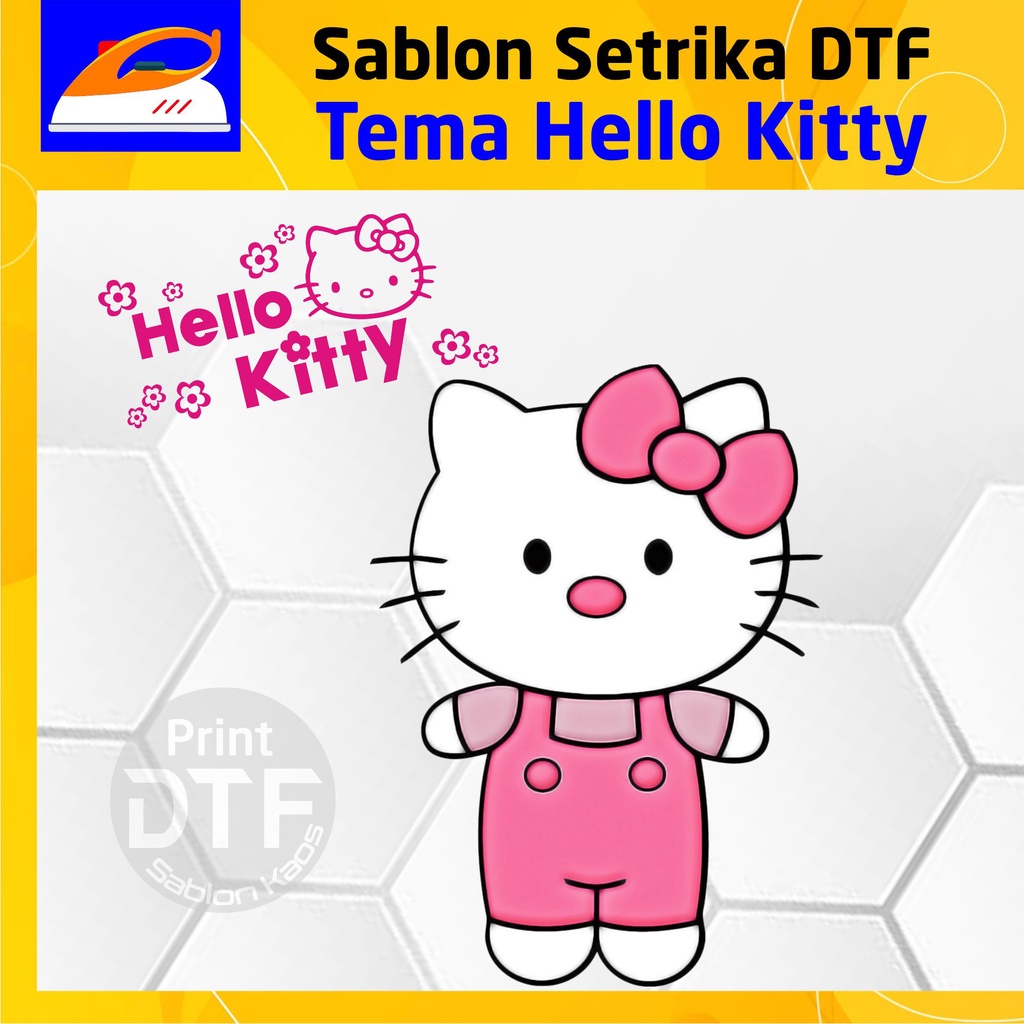 Jual Sticker Sablon Setrika Print DTF - Tema Hello Kitty | Shopee Indonesia
