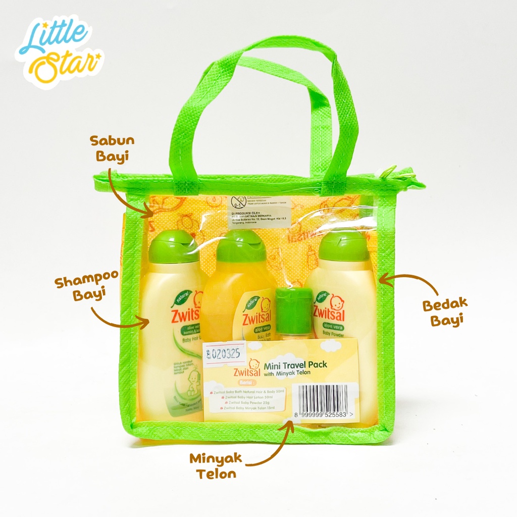 Jual Perlengkapan Mandi Bayi 4in1 Zwitsal Mini Travel Pack Baby