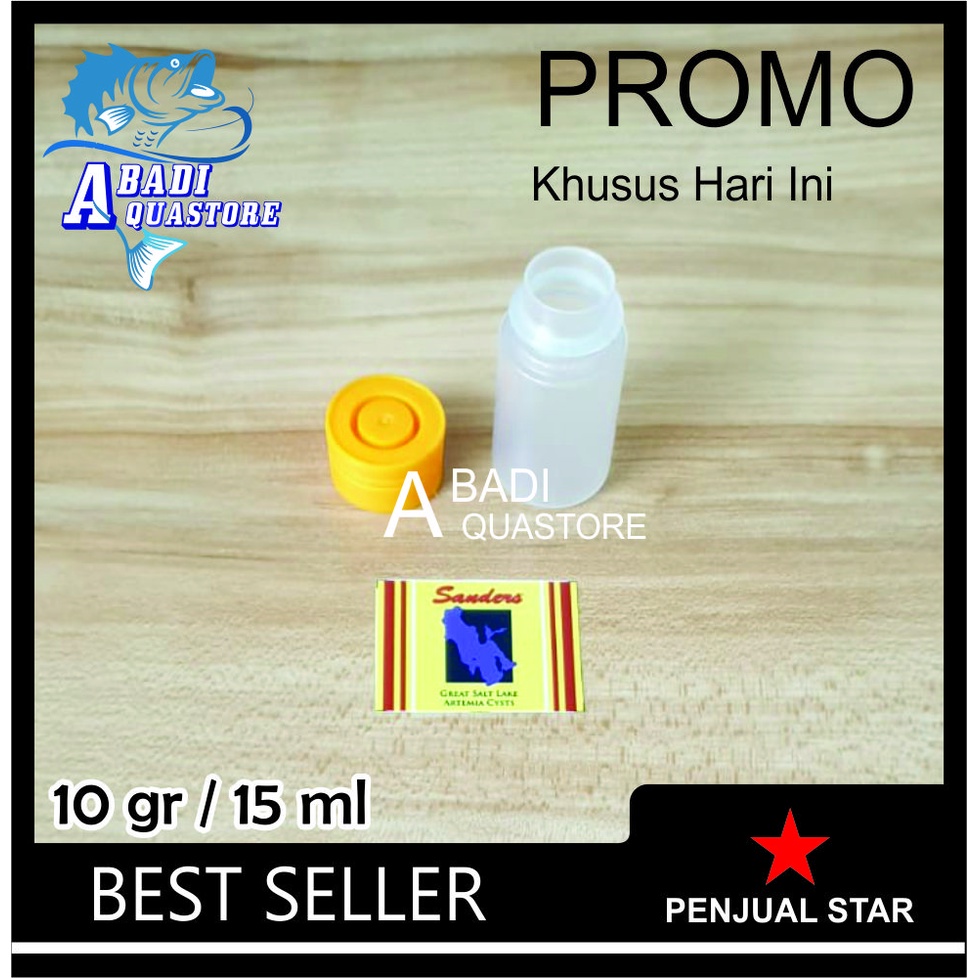 Jual Botol Artemia Sanders - Botol Repack 10 gr / 15 ml Artemia Sanders ...