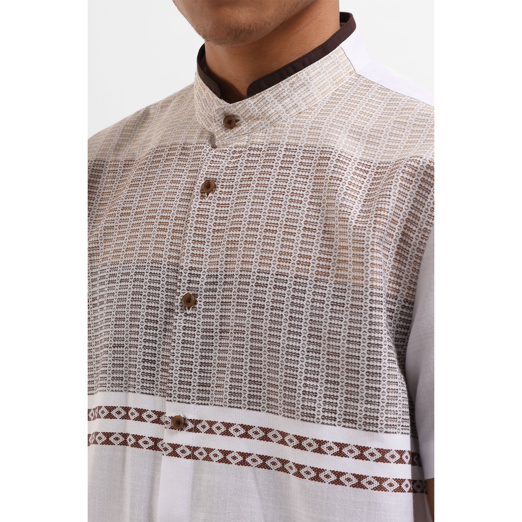 Jual MANZONE Kemeja Koko Lengan Pendek Pria RAZZAN - GREY | Shopee ...