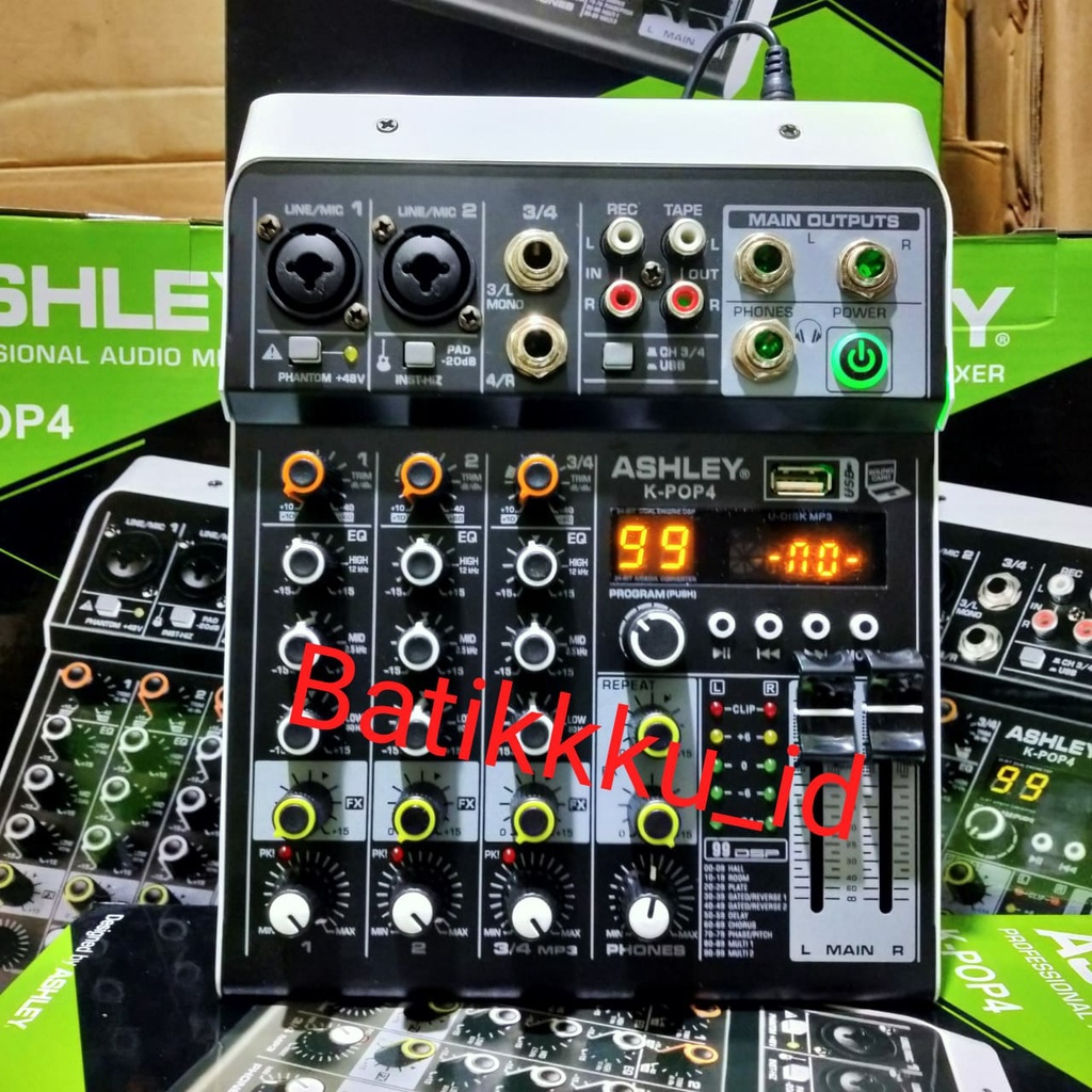 Jual MIXER ASHLEY KPOP 4 K POP 4 KPOP4 K POP4 4CH ORIGINAL Bluetooth ...