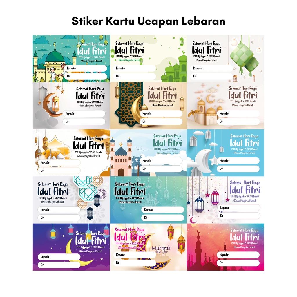 Jual Stiker Kartu Ucapan Parcel Lebaran Thanks Card | Shopee Indonesia