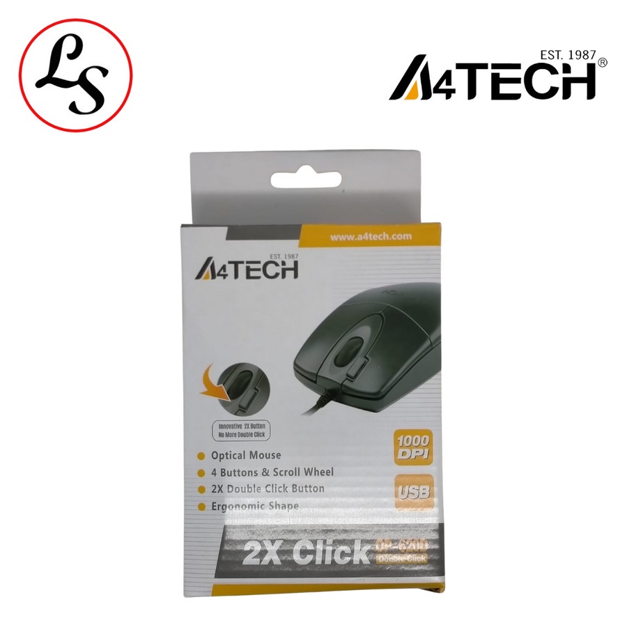 Jual A4TECH MOUSE OP620D USB Double Click Button Wired | Shopee Indonesia