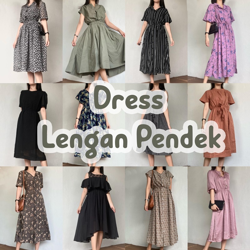 Jual Dress Lengan Pendek Wanita | Shopee Indonesia