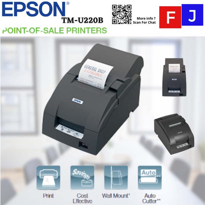 Jual Epson TMU220B776 / TMU 220B USB Receipt Printer (Auto Cutter