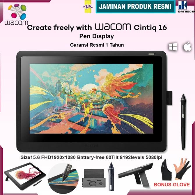 Jual Wacom Cintiq 16 Venus Pen Display Tablet Monitor Design DTK
