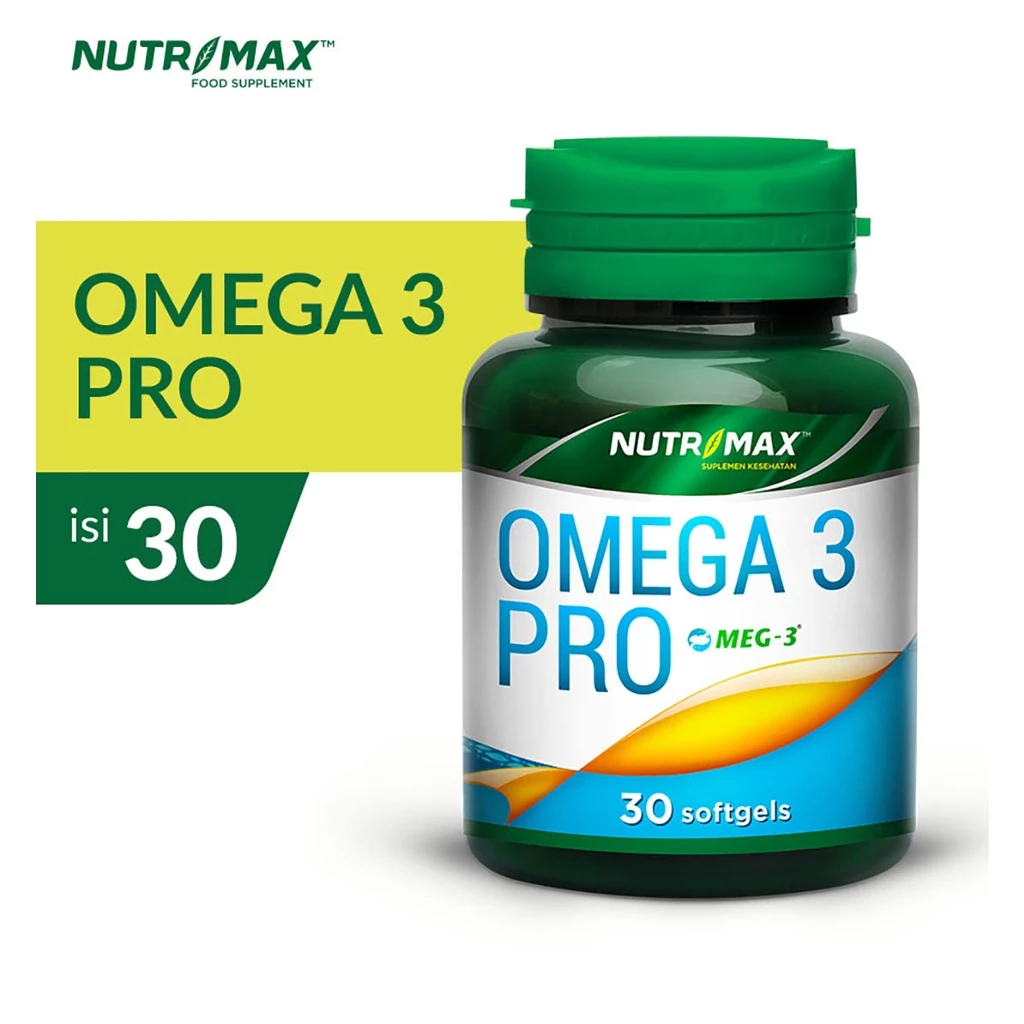 Nutrimax Omega 3 Pro kapsul lunak isi 30 dan 60 dengan POM SD.202 356 301