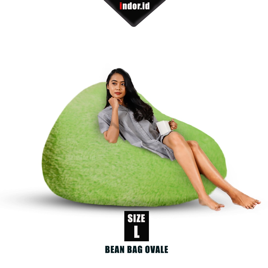 Jual indor.id Bean Bag OVALE Size L Plus isi PREMIUM Beanbag Murah