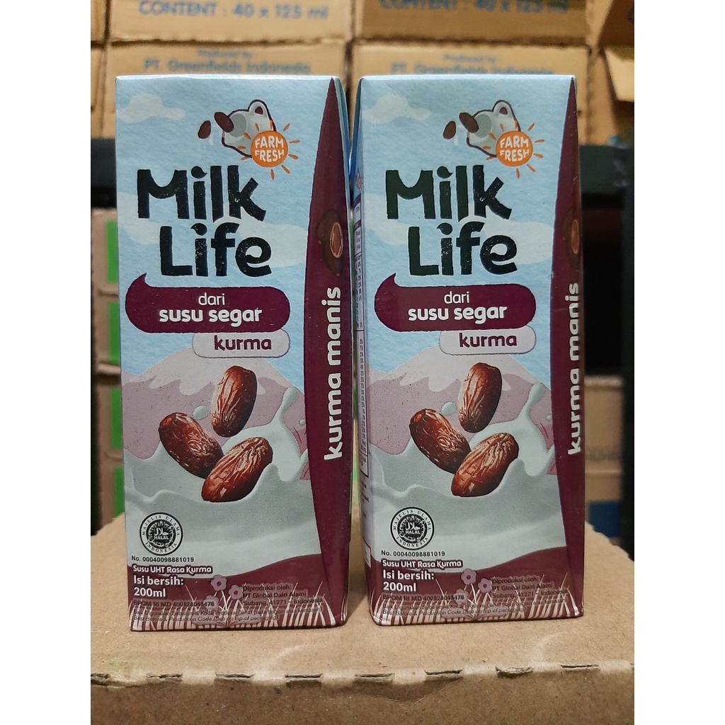 Jual Milk Life UHT Rasa Kurma 200 ml [Satuan] Shopee Indonesia