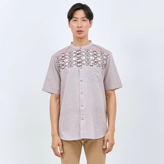 M231 Kemeja Pria Koko Pendek Maroon 2974
