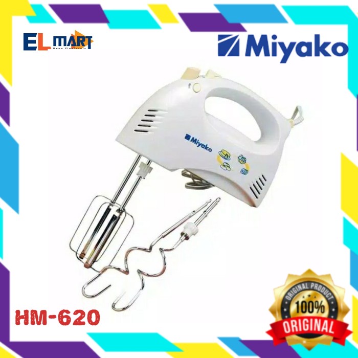 Jual MIYAKO HAND MIXER HM 620/MIXER TANGAN MIYAKO/PENCAMPUR Shopee
