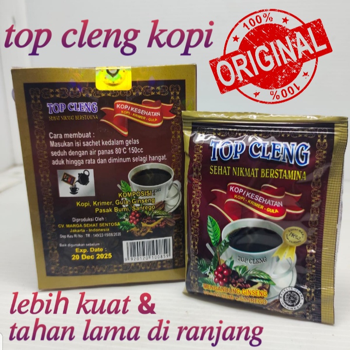 Jual Jamu Herbal Kuat Pria Dewasa Original Kopi Top Cleng Asli