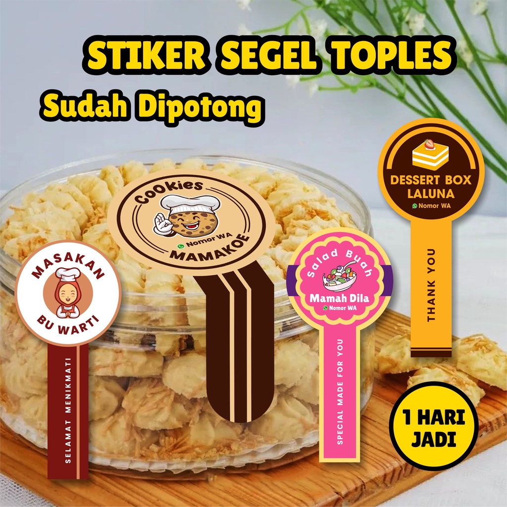 Jual Stiker Toples Gr Sticker Label Segel Kue Kering Stiker Label