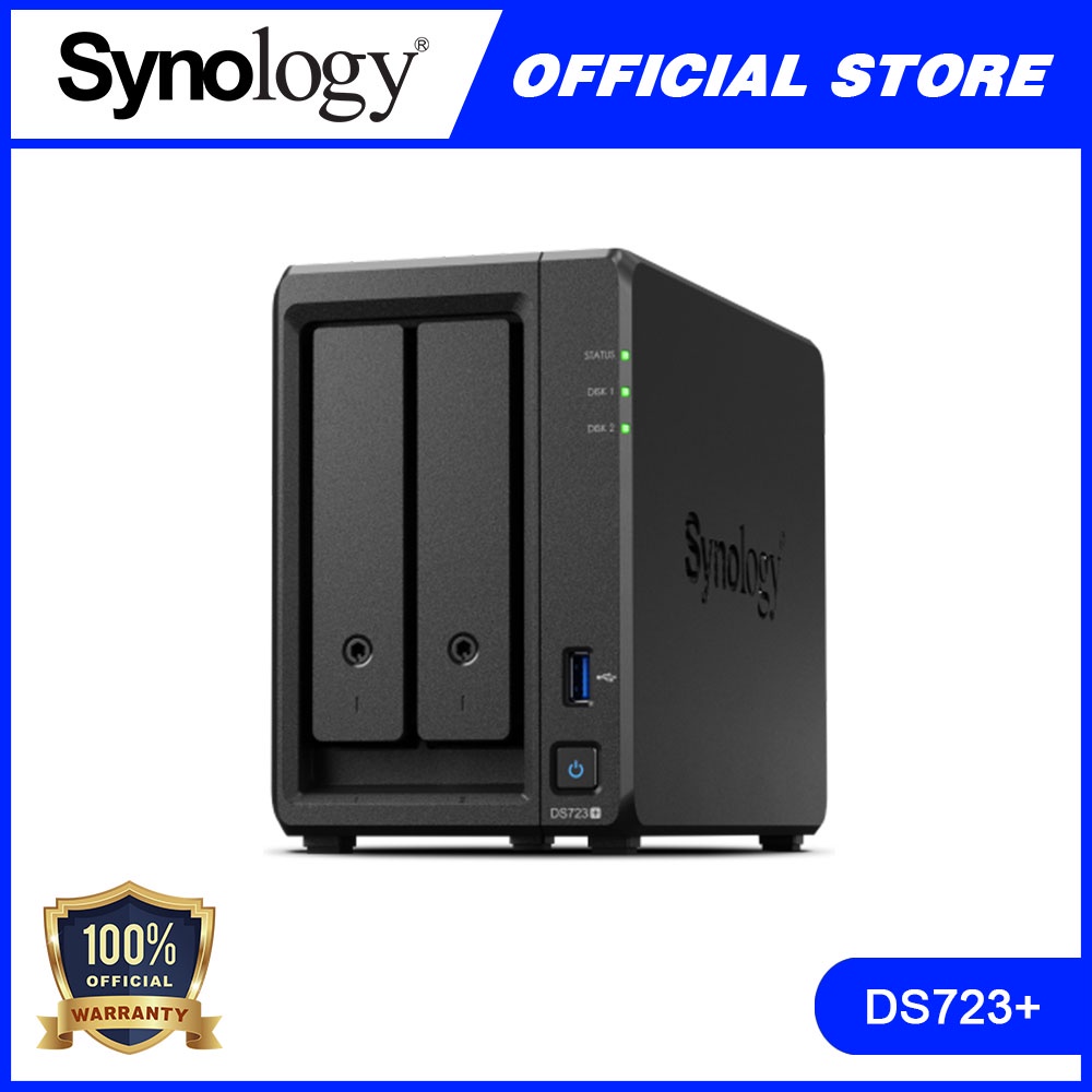 Jual Synology Diskstation Ds723 2 Bay Nas 2gb Ddr4 Shopee Indonesia 1844