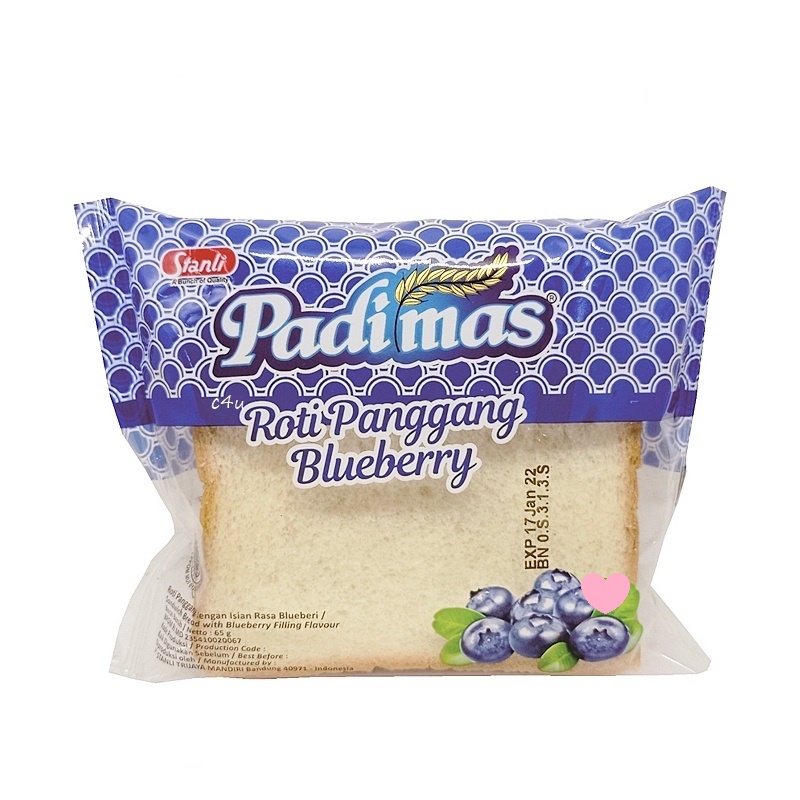 Jual PADIMAS ROTI PANGGANG 65gr COKLAT VANILA SUSU KEJU MIX FRUITS ...