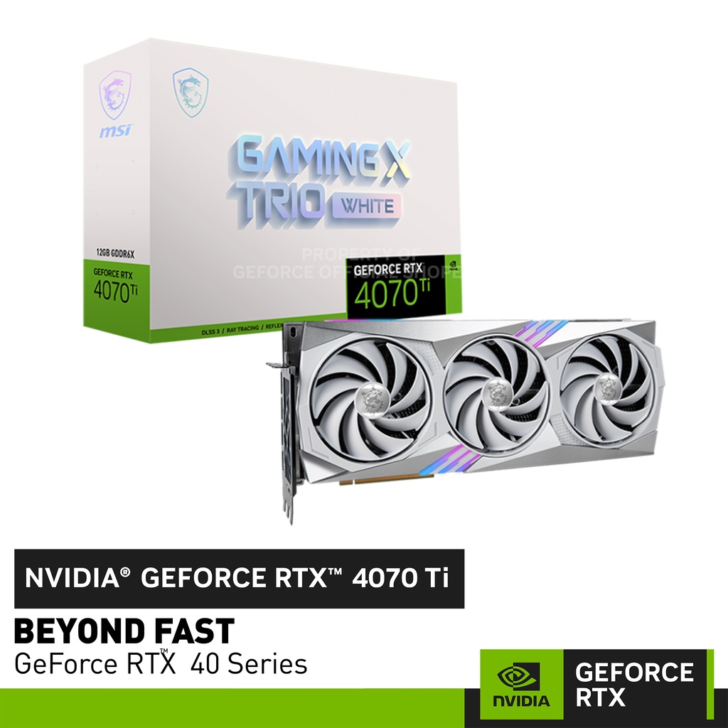 Jual MSI GeForce RTX 4070 Ti GAMING X TRIO WHITE | 12GB GDDR6X | Shopee ...