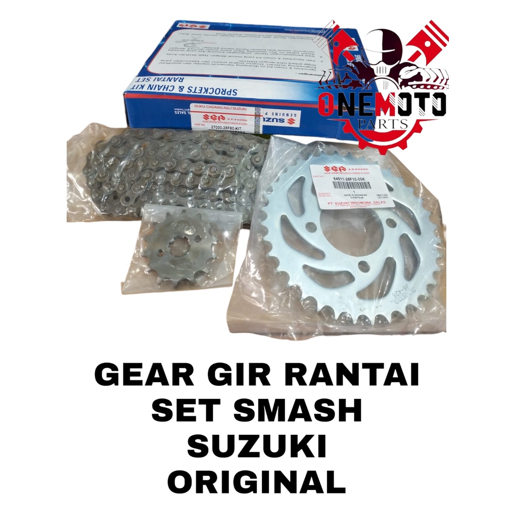 Jual GEAR GIR RANTAI SET SMASH 27000-28F60-KIT SUZUKI ORIGINAL | Shopee ...