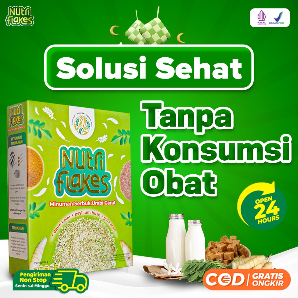 Jual Nutriflakes Sembuhkan Asam Lambung Minuman Umbi Garut Ektrak