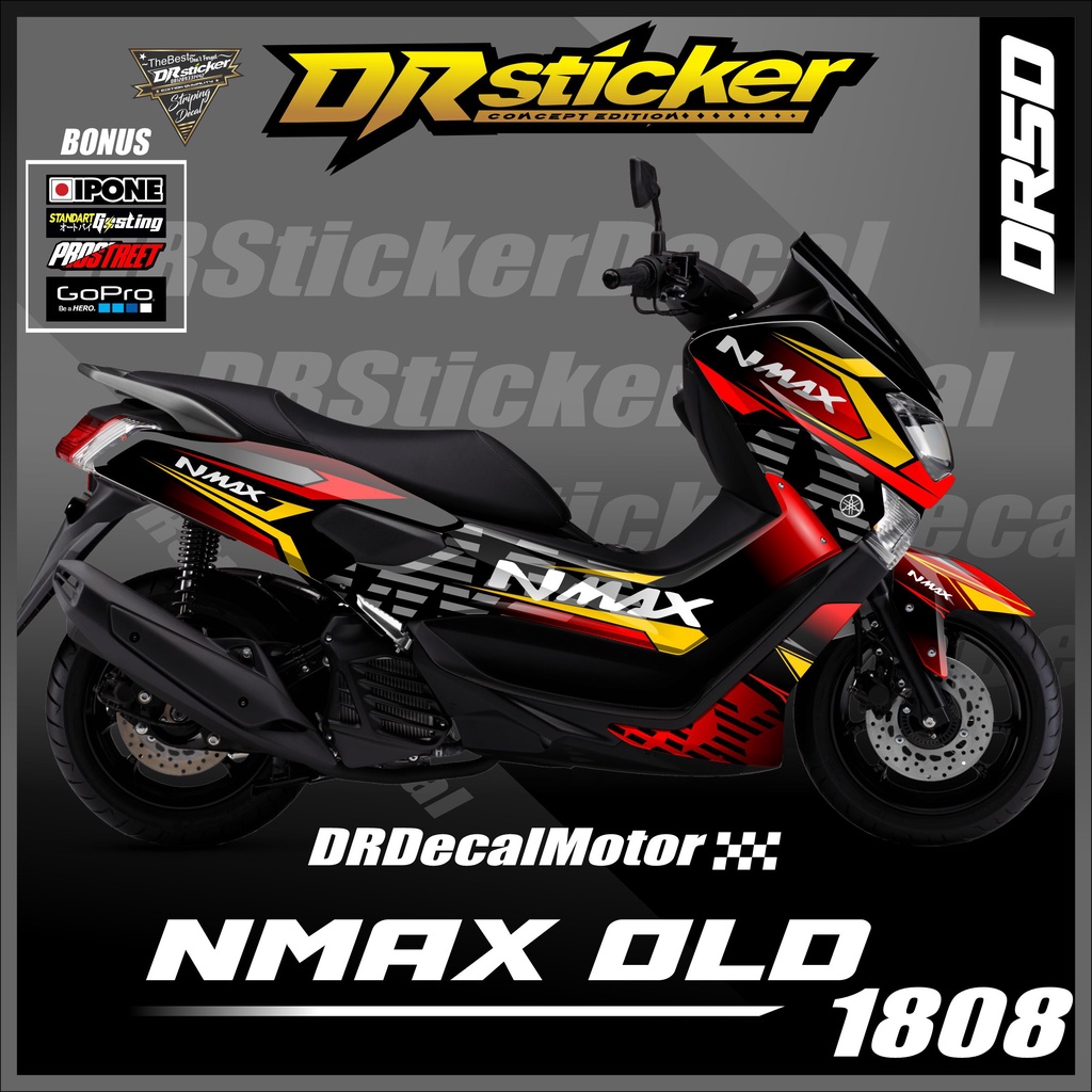Jual decal nmax old stiker nmax full body lis variasi racing decal nmax ...