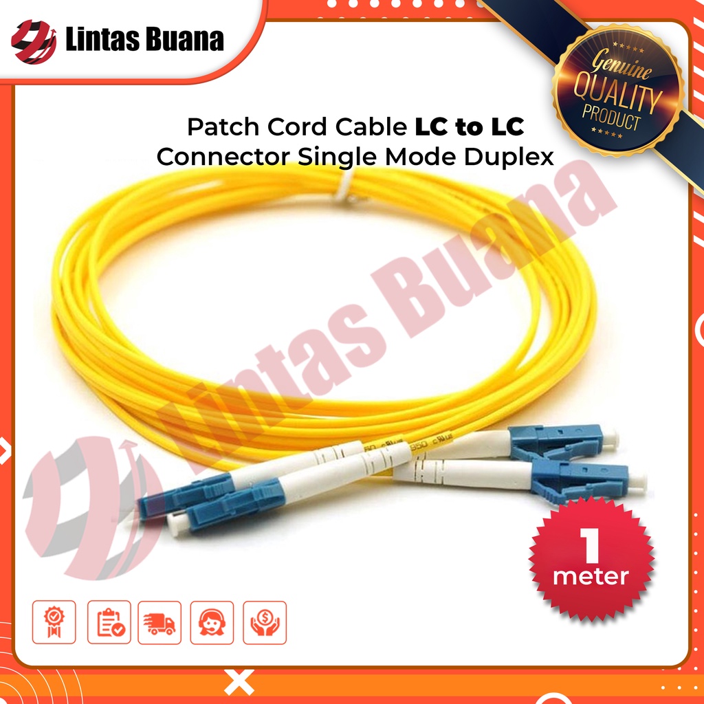 Jual Patch Cord Cable 1 Meter LC UPC to LC UPC Connector Single Mode ...