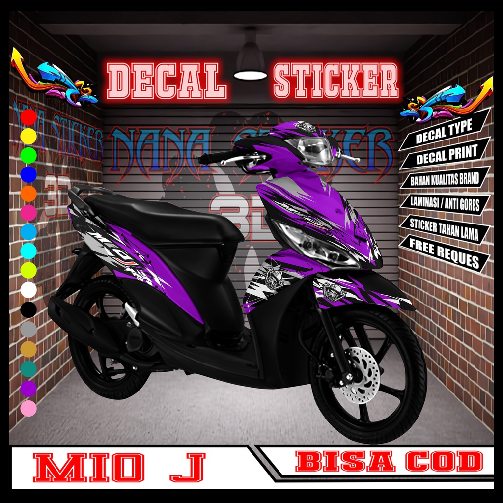 Jual DECAL Sticker MIO J VARIASI Sticker Full Body code 04 | Shopee ...