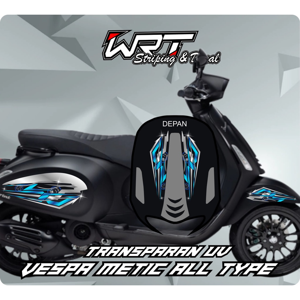 Jual Stripipng Stiker Transparan Vespa Matik/Sprit/LX/Universal Motif