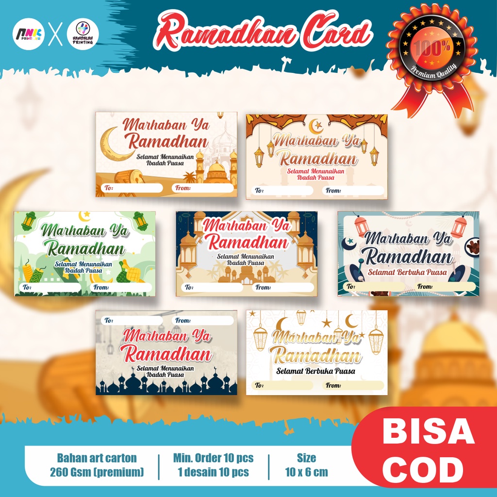 Jual KARTU UCAPAN RAMADHAN / KARTU UCAPAN PUASA RAMADHAN / GREETING