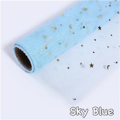 Jual Flower Wrapping Paper Jaring Motif Bulan Bintang Lembaran 48 x ...
