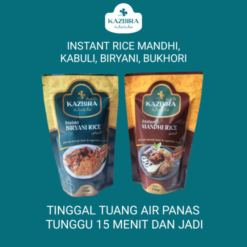 Jual Nasi Biryani Kebuli Mandhi Kazbira Instant Rice Tinggal Tuang Air ...