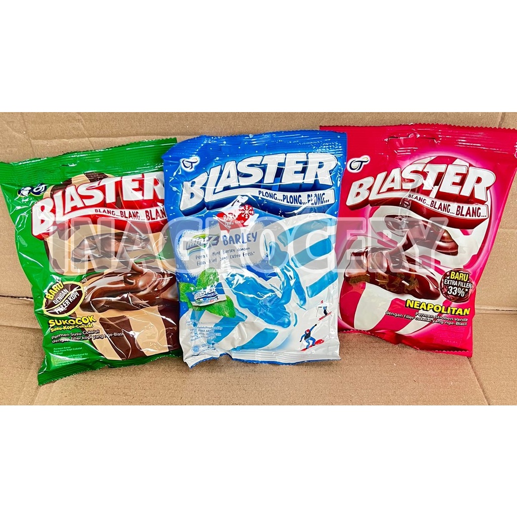 Jual PERMEN BLASTER (2 VARIANT) 125gr 50pcs | Shopee Indonesia