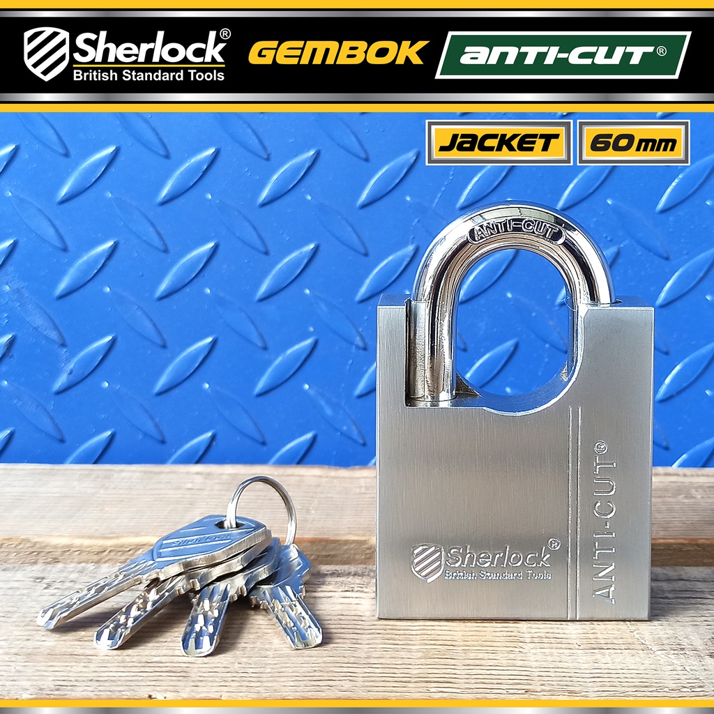 Jual Gembok Original Sherlock Tools ANTI CUT 60 mm Jaket | Shopee Indonesia
