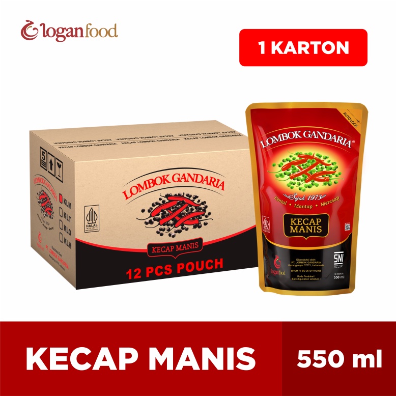 Jual KECAP MANIS LOMBOK GANDARIA 550ML 1 KARTON ISI 12 PCS | Shopee ...