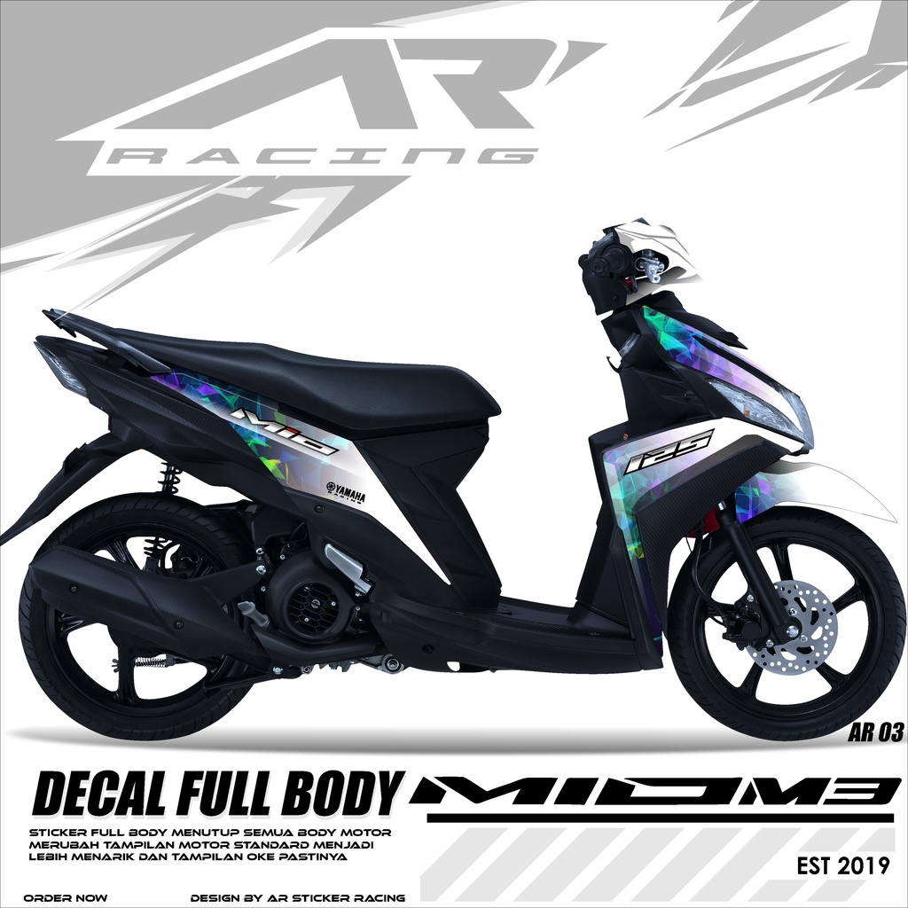 Jual Stiker Mio M3 Mio Z Mio 125 Full Body Decal - Sticker Dekal Mio ...